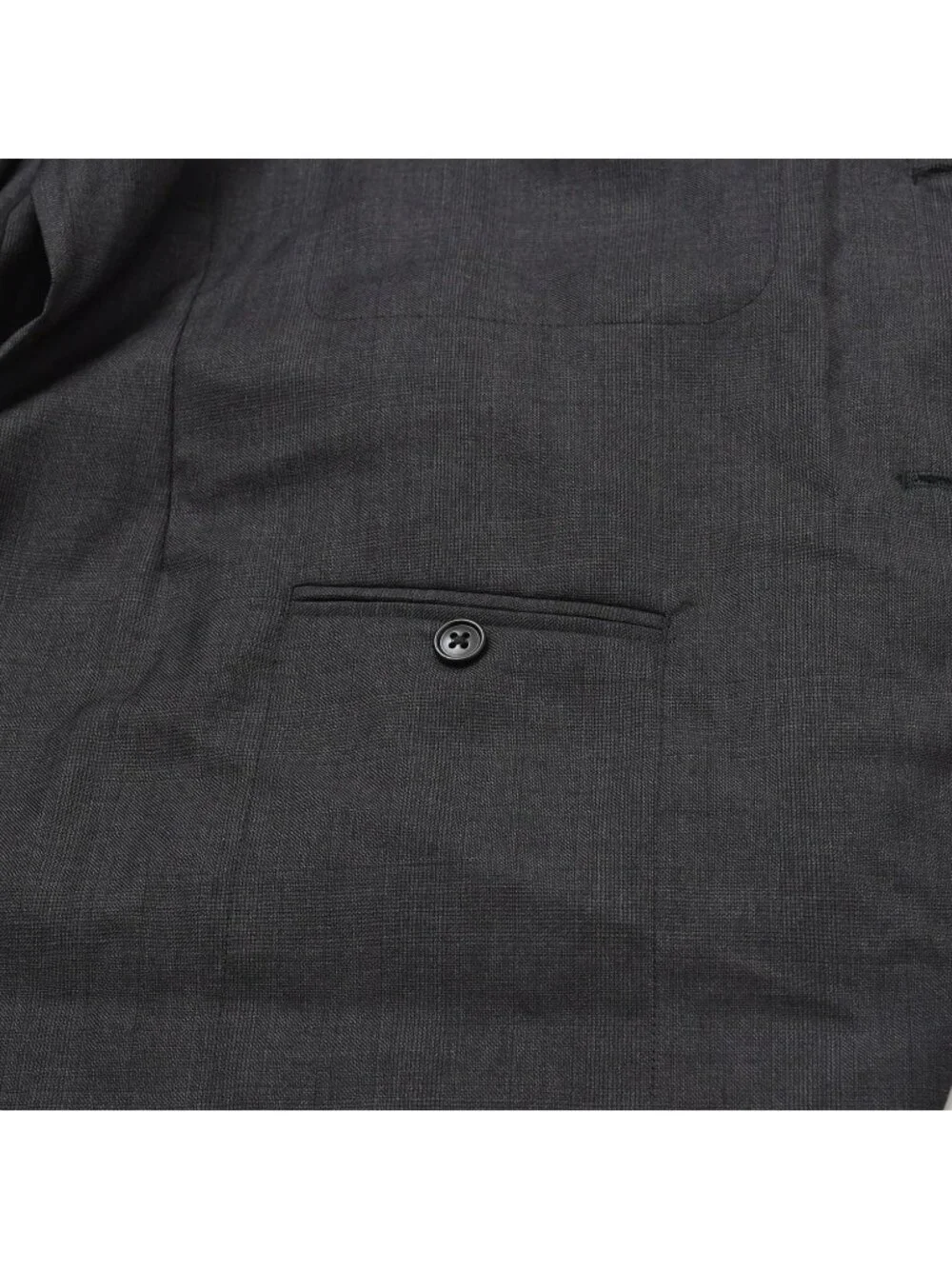 Hermes Set Suit Jacket Trousers Pants Gray Single Breasted